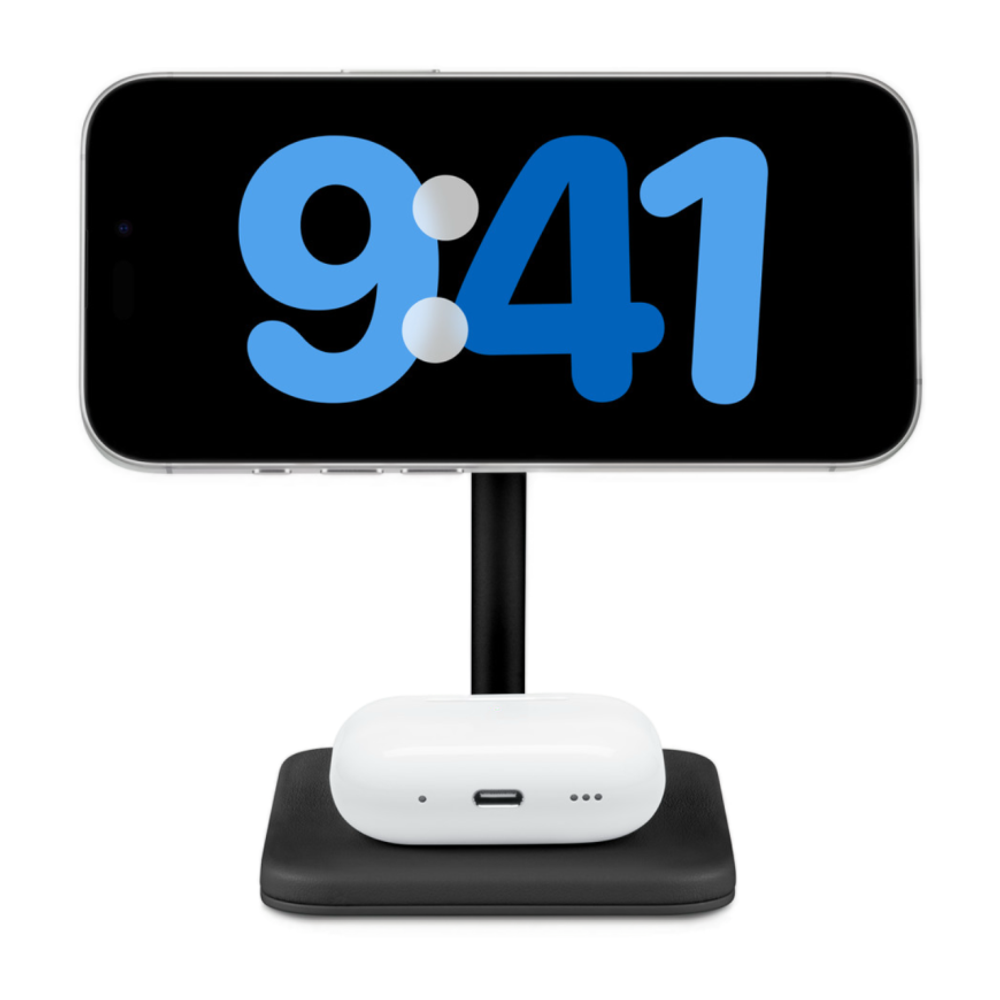 Зарядная станция MagSafe Twelve South HiRise 2 Deluxe для iPhone и AirPods (Qi2) Беспроводная зарядка: Qi 15 Вт, Qi 5 Вт. Проводная зарядка: нет. Сертификация Qi2. Отсутствует LED-индикация