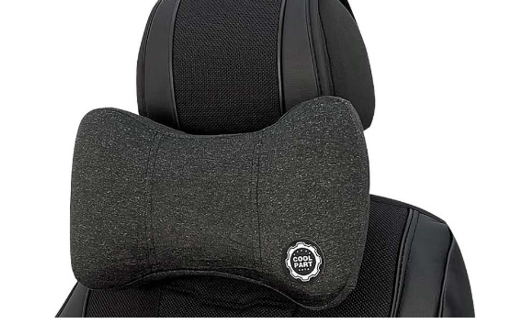 Подушка на подголовник Coolpart - MAXIMAL (1шт) - 16-BLSL серый ткань (32*19*8) (косточка)