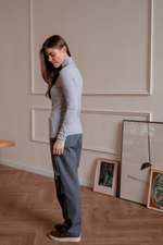 Водолазка для кормящих мам, Серый