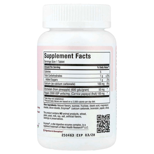 Maxi Health, жевательные таблетки Maxi Digest™, натуральный фруктовый вкус, 90 таблеток