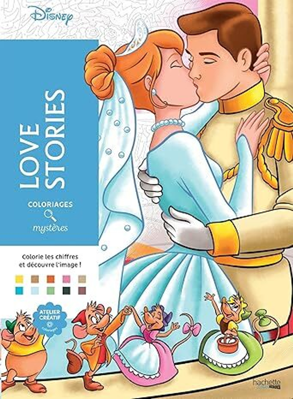 Раскраска по номерам Coloriages mysteres Disney - Love Stories, 128стр.
