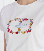 Футболка RICAMO FIORI TWINSET - белый(241TP2214)