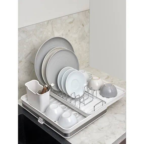 Сушилка для посуды atle раздвижная большая, белая