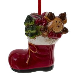 GAEM Изделие декоративное подвесное "Сапог/Мишка/Олень/Снеговик", L6 W3,5 H8 см, 4в.