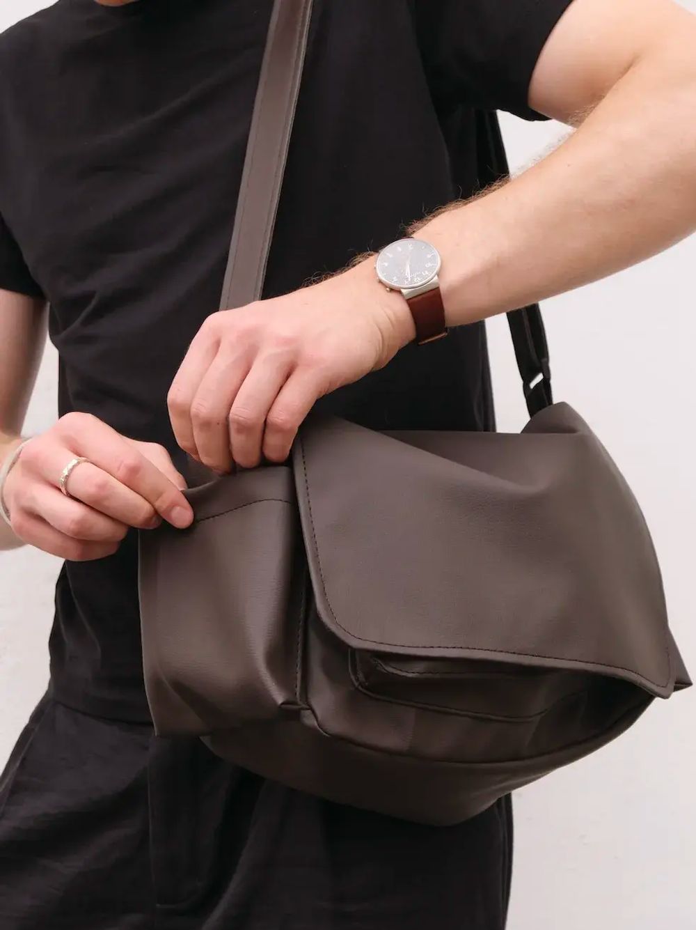 Сумка Kazyrnaya Мессенджер Span коричневая