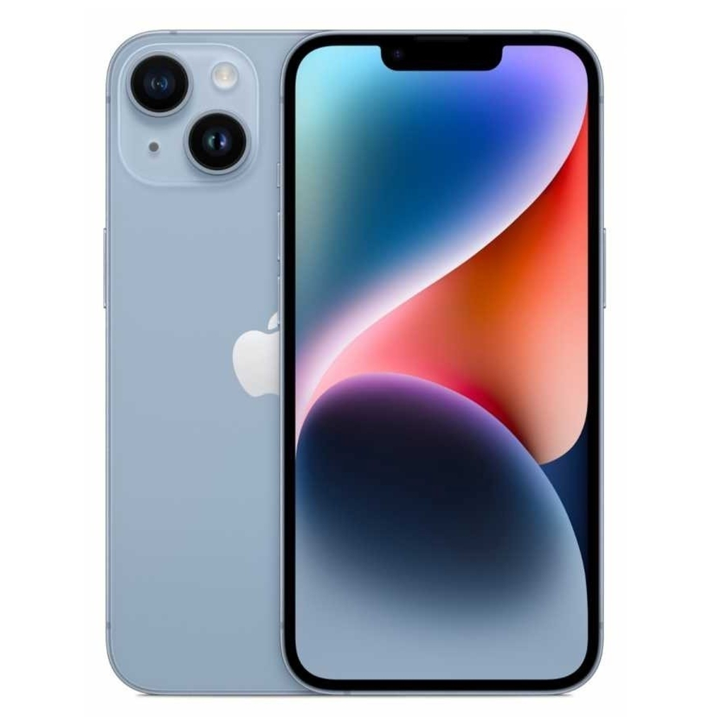 Смартфон Apple iPhone 14 128GB A2882 128Gb 6Gb голубой 3G 4G 1Sim 6.1" OLED 1170x2532 iOS 16 12Mpix 802.11 (Индия)