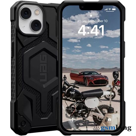 UAG Monarch Kevlar® Series Case with MagSafe for Apple iPhone 13 | 14 Kevlar Black (Чёрный) 114028113940