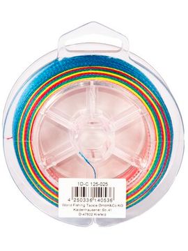 Леска плетёная WFT KG ROUND DYNAMIX Multicolor 300 м, 0,25 мм
