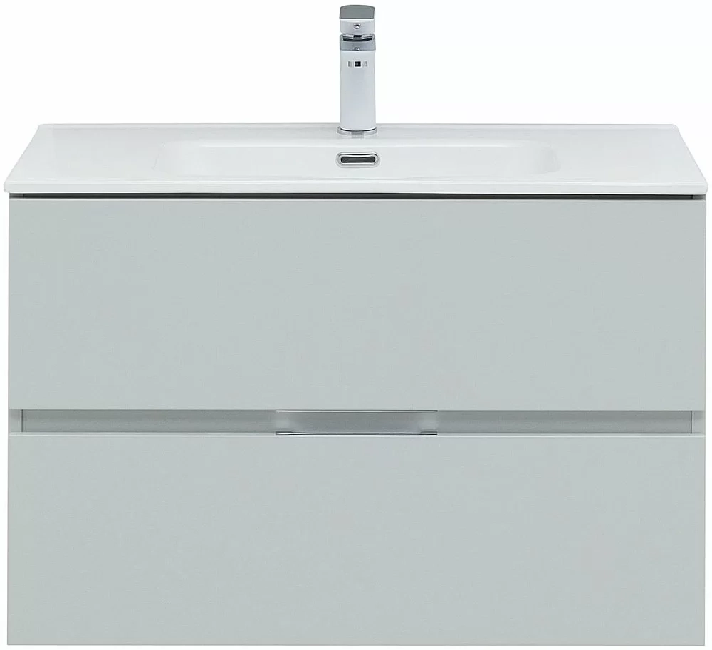 Тумба с раковиной Aquanet Алвита New 277516 80 серый