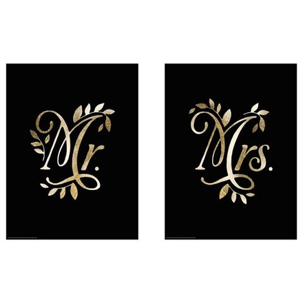 IKEA BILD  (ИКЕА БИЛД)  -  Плакат, Мистер и миссис, 30x40 см