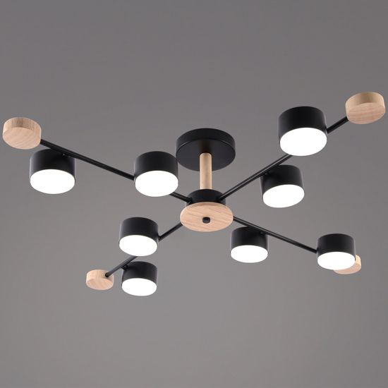 03751-0.3-08 BK+WOOD GX53 светильник потолочный