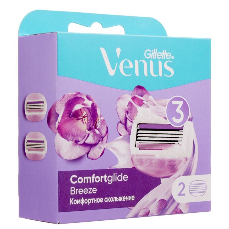 Кассеты сменные для бритв Gillette Venus KomfortGlide Breeze 2  шт/упак