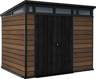 Пластиковый сарай Keter Pent 9x7, темно-коричневый (размеры 279 х 216 см)