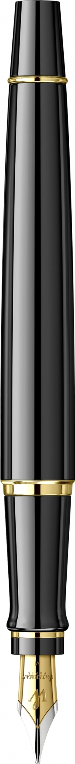 Перьевая ручка Waterman Reflections of Paris Expert DeLuxe Black GT, перо M, чернила: blue в подарочной коробке