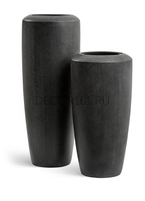 хххКашпо TREEZ Effectory Quartz Высокий конус Design Чёрный кварц д-46, в-90 см 1/1 41.33-14-22-088-BLQ-090