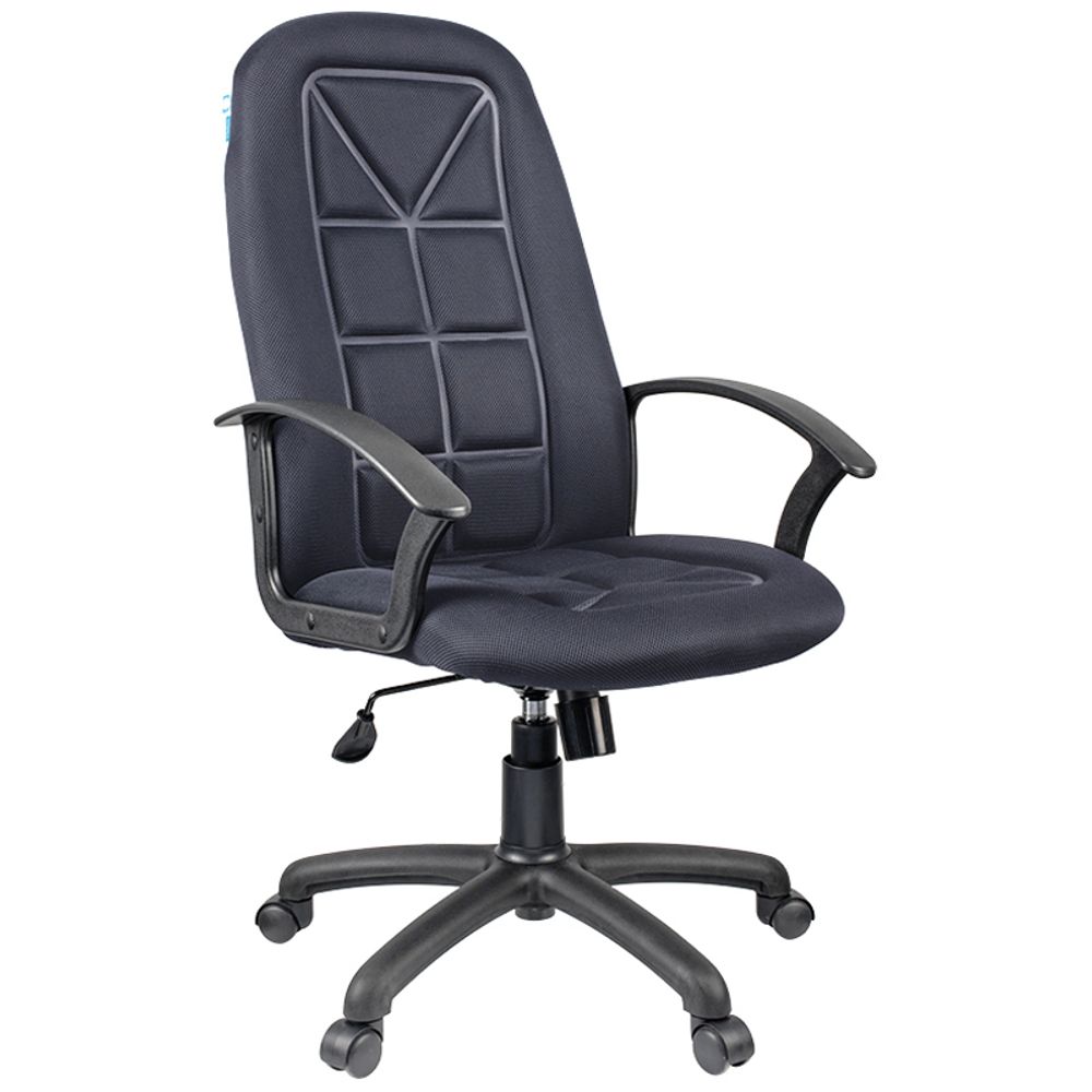 Кресло руководителя Helmi HL-E89 "Blocks" LT, ткань TW cерая