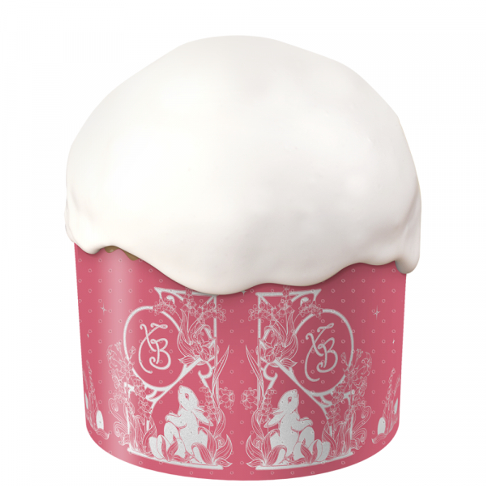 Форма бумажная КУЛИЧ 90/90 ЗАЙЧАТА РОЗОВЫЕ (2000/кор., 125/туба)