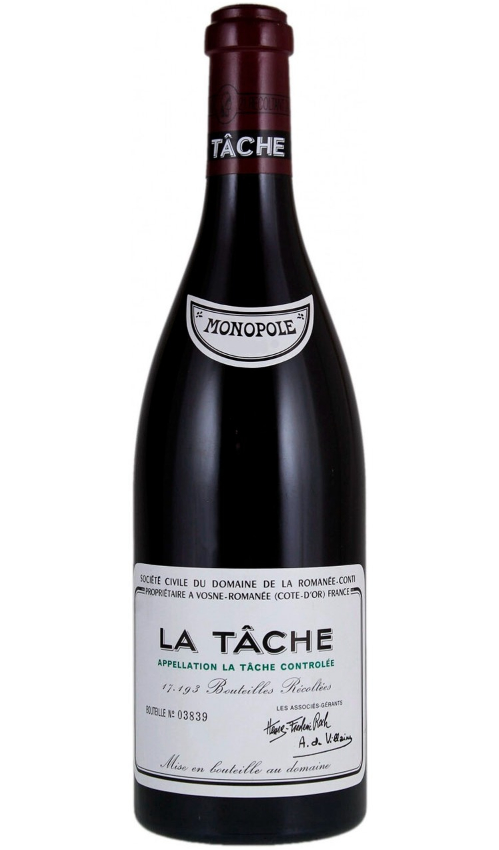 Вино Domaine de la Romanee Conti La Tache Grand Cru 2020 0,75 л.