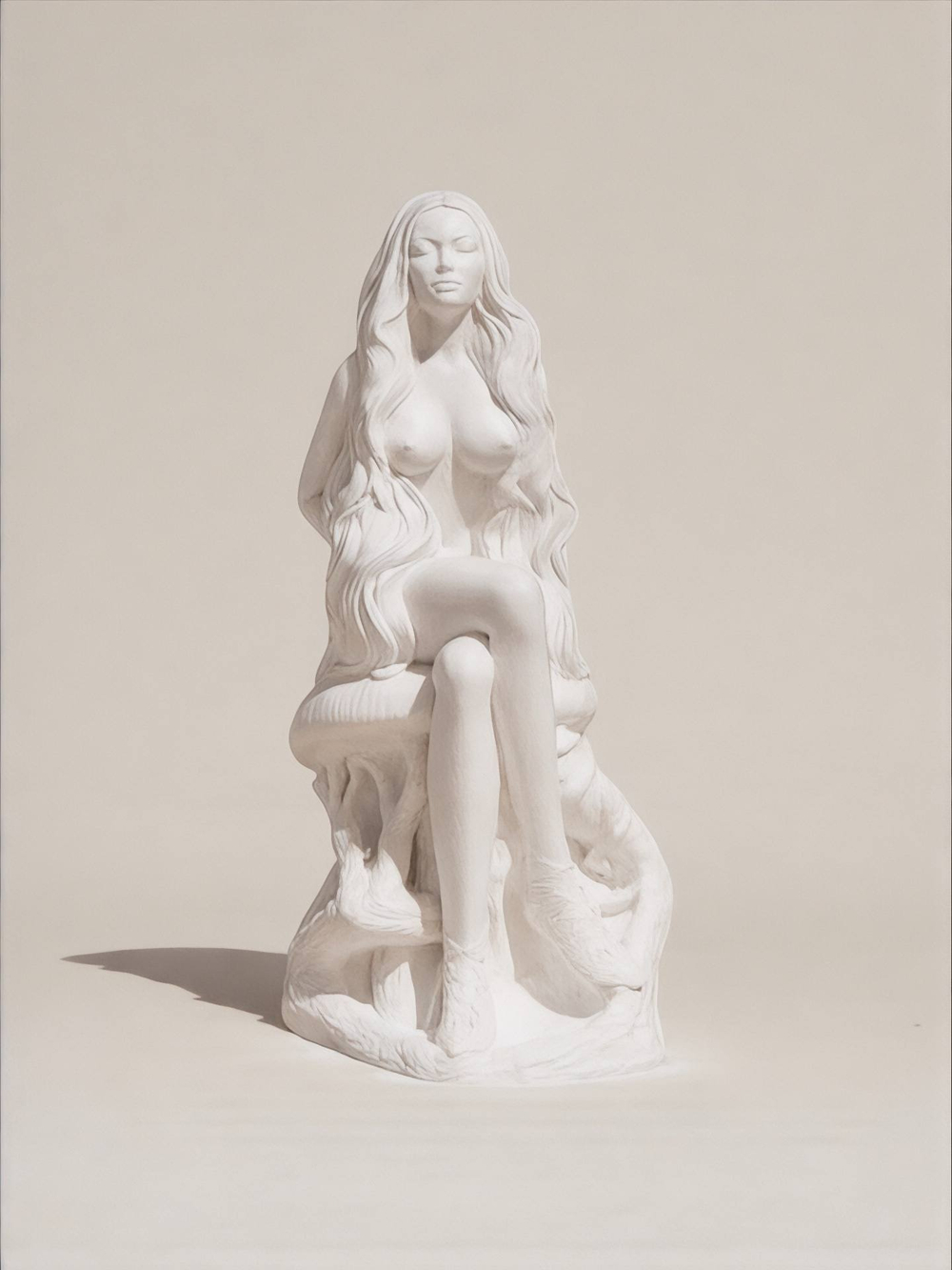 Статуэтка "Девушка на грибе"