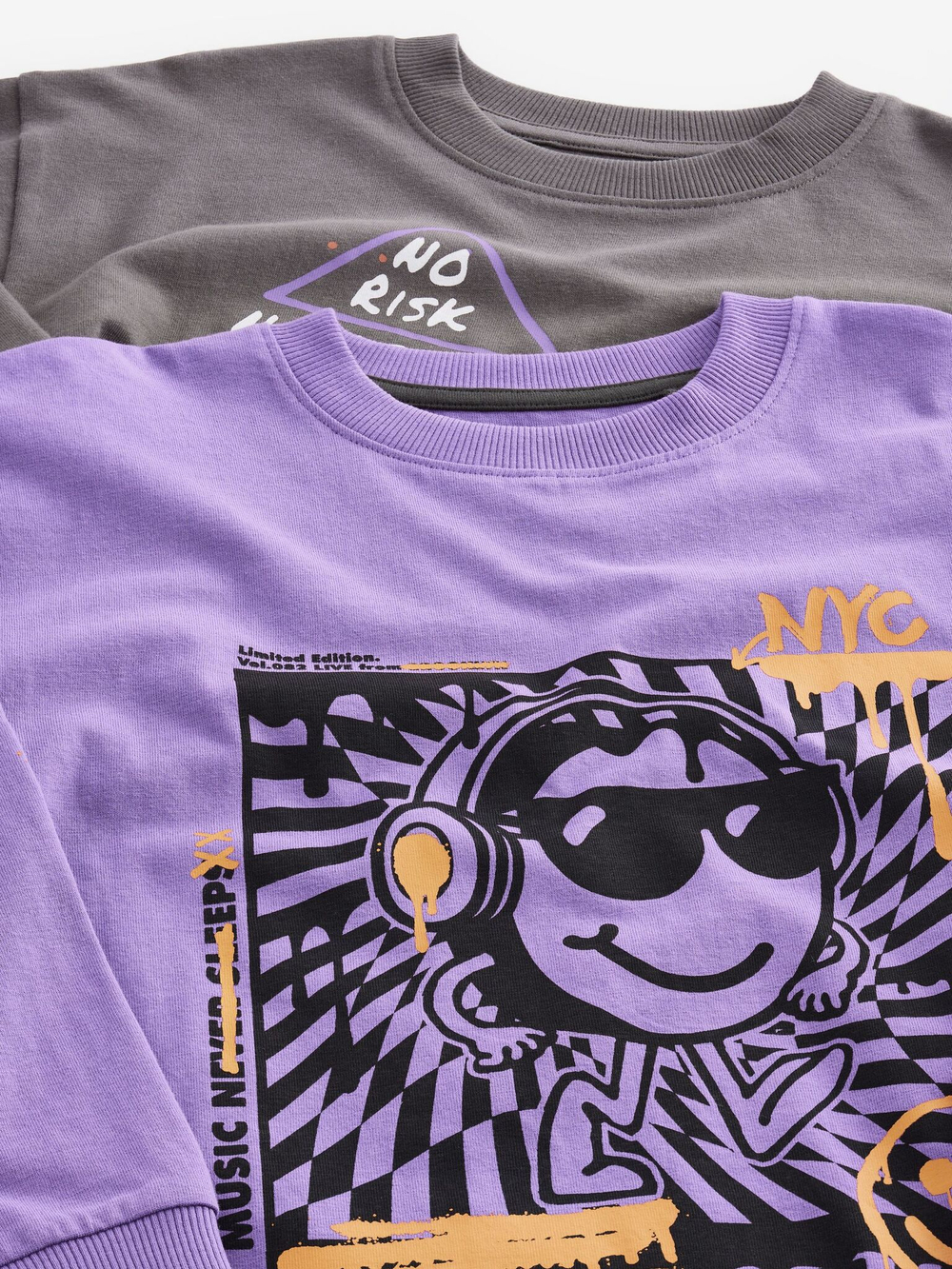 Пижама для мальчика Next B82-968, 2 шт., Серый, Фиолетовый