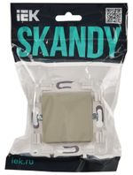 SKANDY Выключатель 1-клавишный кнопочный 10А SK-V14B бежевый IEK