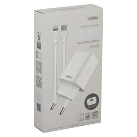 Сетевое зарядное устройство USB Remax RP-U14 (2A, кабель Lightning)