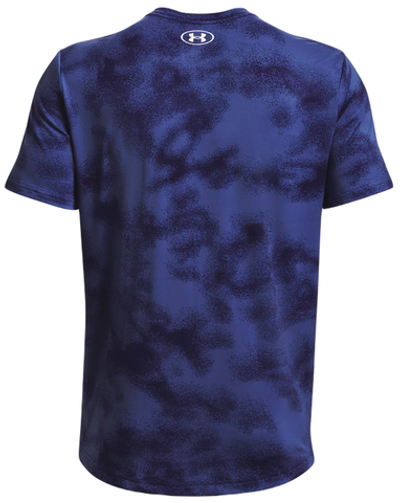 Мужская теннисная футболка Under Armour Men's UA RUSH Energy Print Short Sleeve - sonar blue/white