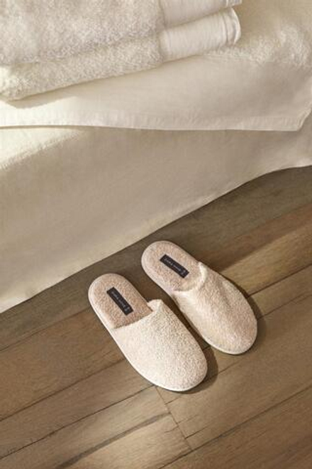 ZARA HOME ТАПОЧКИ ИЗ МАХРОВОЙ ТКАНИ, ПЕСОЧНЫЙ