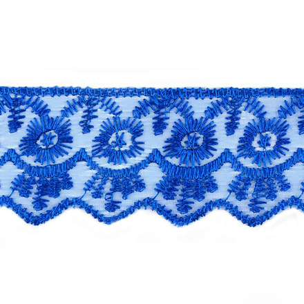 Кружево капрон, 5см, цв.синий