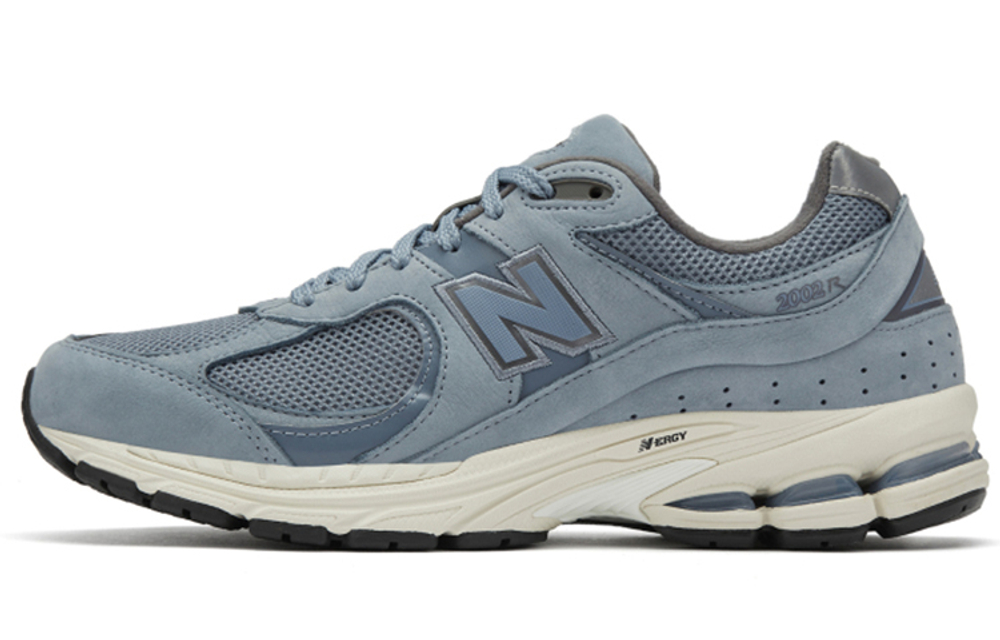 New Balance NB 2002R fabric two-layer cowhide, the first layer of cowhide, shock absorption, non-slip, wear-resistant, breathable, wrapping support, lightweight low-top running shoes for men and women with the same style haze blue