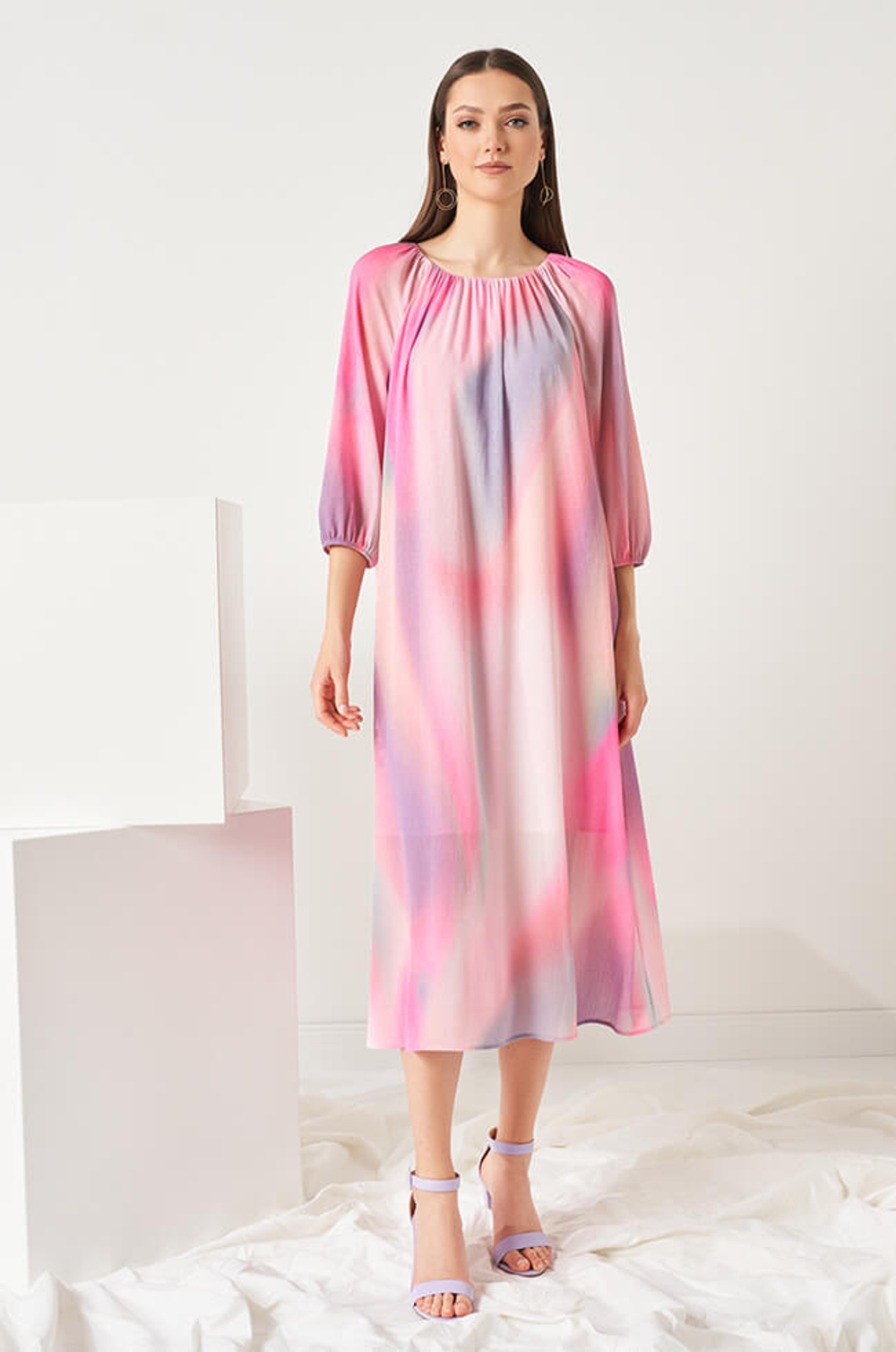 51470 Платье женское (розовый принт)