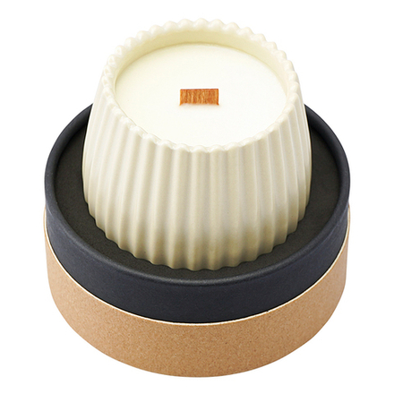 Свеча ароматическая с деревянным фитилём Italian Cypress из коллекции Edge, бежевый, 60 ч