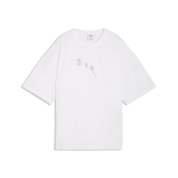 Футболка женская PUMA ESS GRAPHICS LEO LUXE Bedazzled Oversized Tee