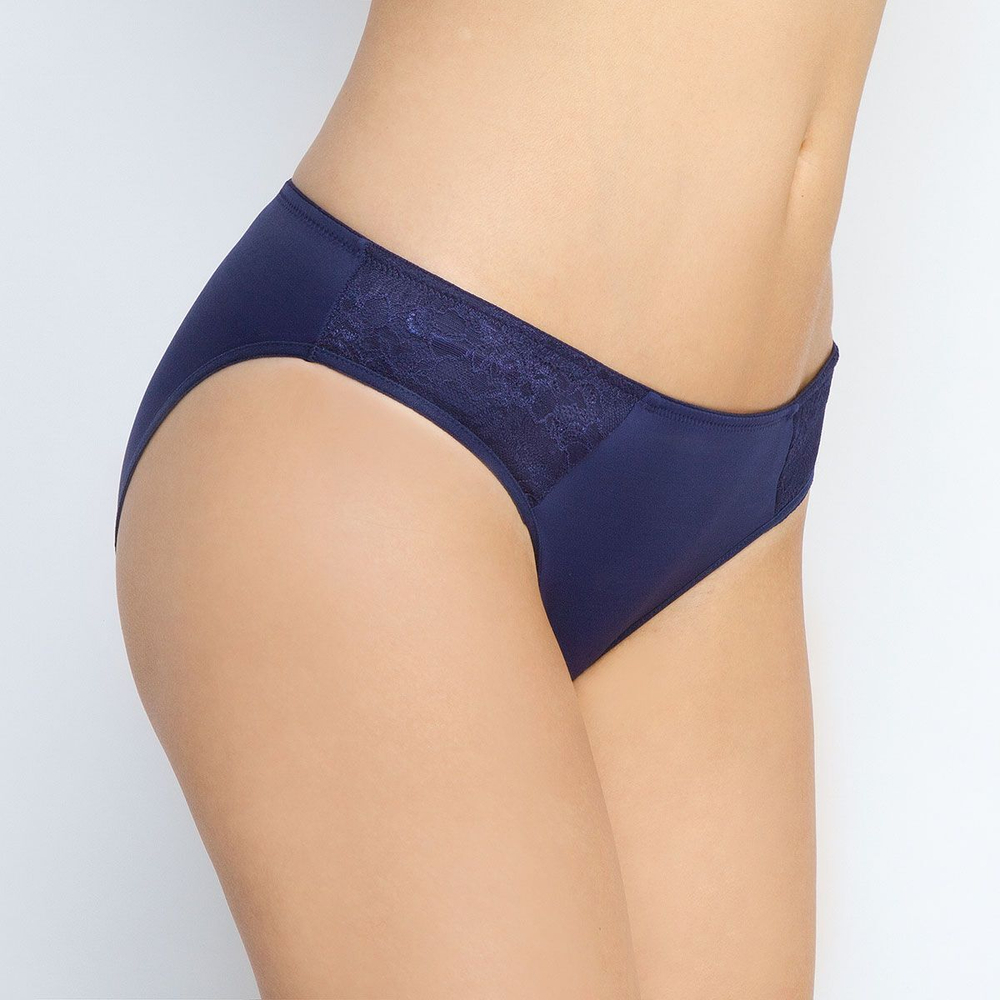 Трусы-слипы с заниженной линией талии Melody (Размер: 44) (Цвет: черный с бежевым)