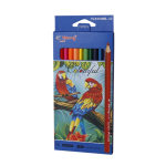 Карандаши цветные Yalong 12 цв., "ZOO-1" деревянные, трехгранные, заточенные, грифель 3.0 мм, картон. уп., европодвес