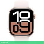 Умные часы Apple Watch Series 10 GPS 46мм Sport Band M/L Rose Gold/Light Blush A2999 (MWWU3LW/A)