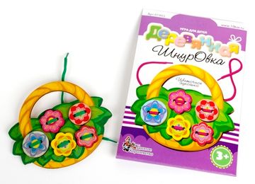 Деревянная шнуровка «Цветочное лукошко»