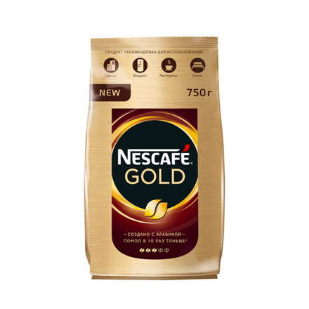 Кофе растворимый Nescafe Gold, 750 г, пакет