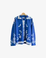 Рубашка Soeurs украшенная с аппликациями синяя