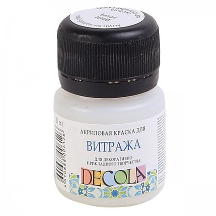 Декола акрил для витража банка 20 мл Белая
