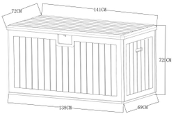 Пластиковый сундук Black Fox Palram 568 л