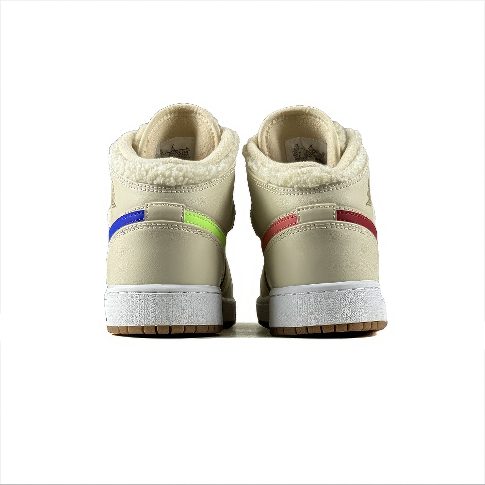 Nike Air Jordan 1 Mid GS Fleece "Pearl White"