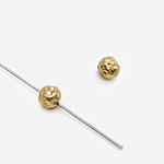 Бусина-разделитель рифленая, 5,5мм, сталь, позолота