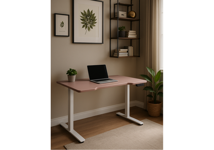 Компьютерный стол Woodville Маркос 140х80 розовый, белый, ножки белые
