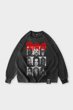 Лонгслив SHMOT "Slipknot" GARMENT DYE Черный