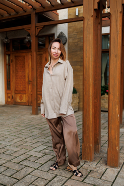 Рубашка реглан "Коричневый мусс"