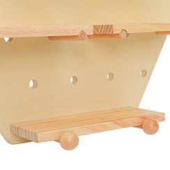 Полка настенная шестиугольная shely, D50 см, светлое дерево