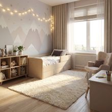 Кровать подростковая 180х90 см с бортиком и ящиком (беж Беверли)