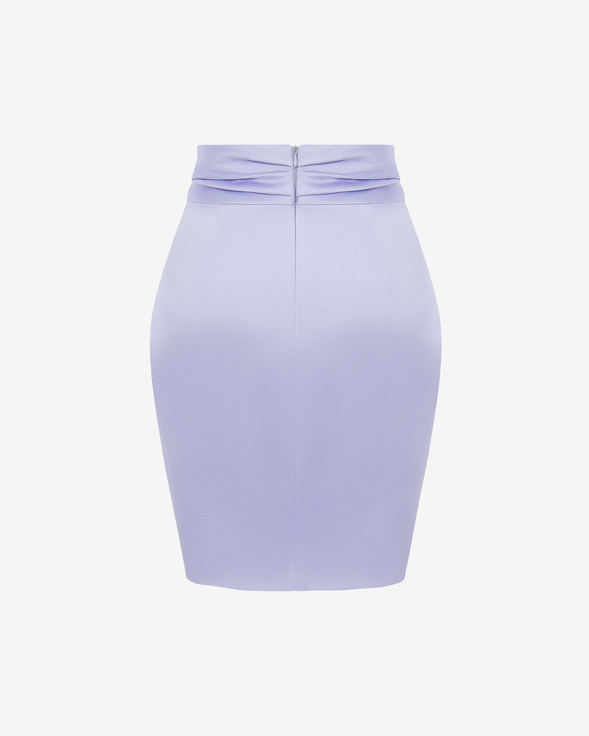 Юбка мини из сатина с драпировкой