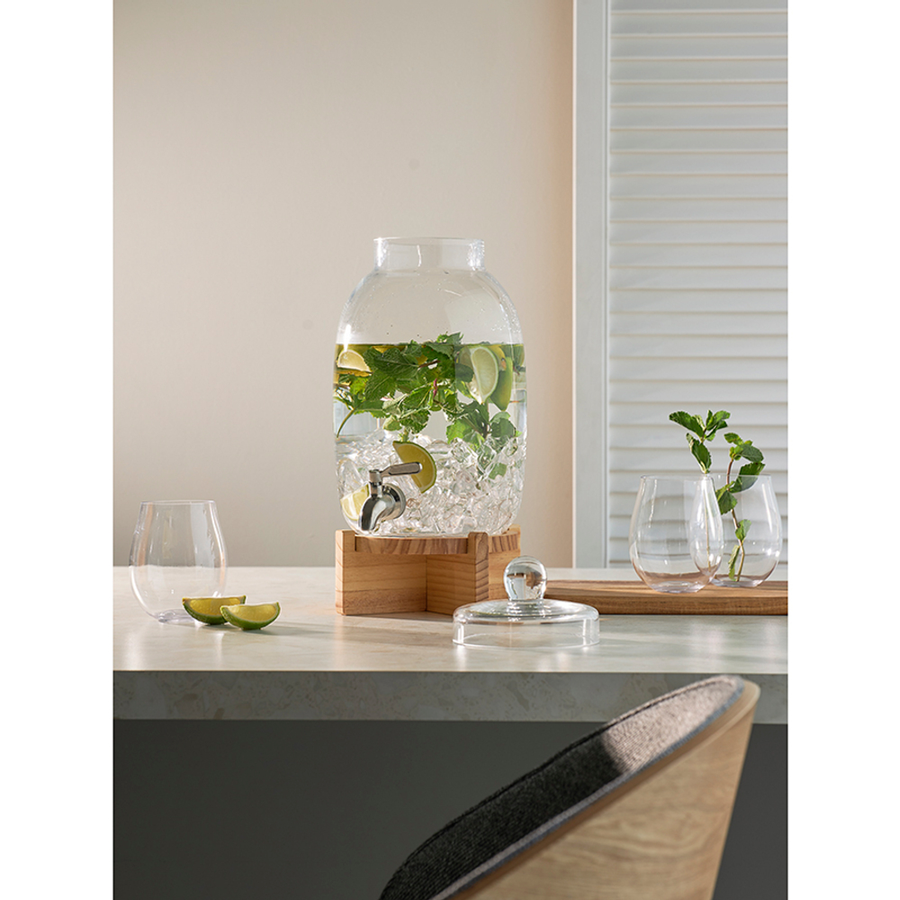 Диспенсер для напитков на деревянной подставке flo, 5,4 л